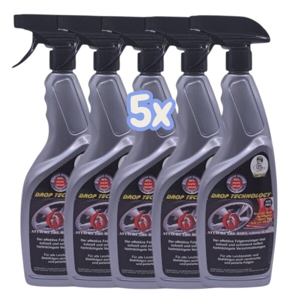 MacBRITE DROP TECHNOLOGY Felgenreiniger mit Power-Indikator 5x750ml/5er Set